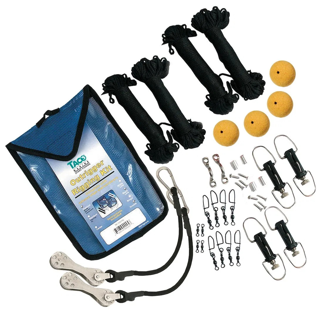 RK-0002PB – TACO METALS Fishing Outrigger Kit, For Use On Outrigger Poles Of 22 Feet Long Double Rigging Kit With Dou...